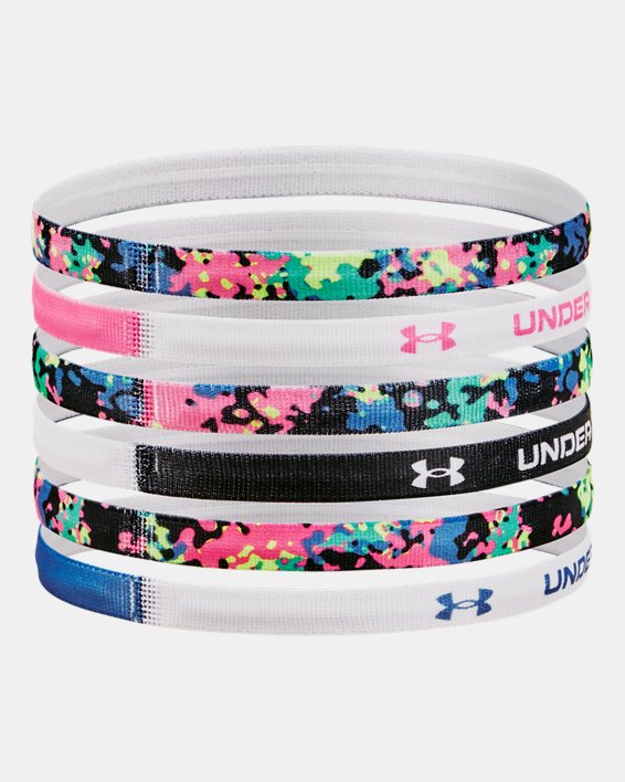 Girls' UA Graphic Headbands - 6 Pack, Pink, pdpMainDesktop image number 1